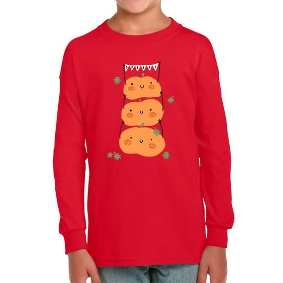 Cute Pumpkin Stack Long Sleeve Toddler -Image by Shutterstock, 4 Toddler
