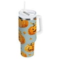 thumbnail image 1 of Cute Pumpkin and Leaf Tumbler with Handle and Straw Lid 40 oz Insulated Vacuum Water Bottle Stainless Steel Travel Cup, 1 of 1