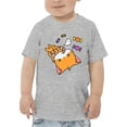 thumbnail image 1 of Cute Pumpkitty And Candy T-Shirt Toddler -Image by Shutterstock,  5 Toddler, 1 of 4