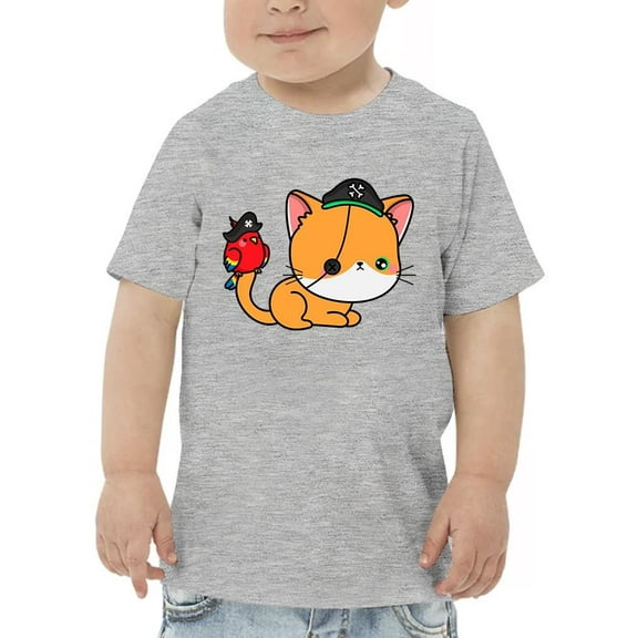 Cute Pumpkitty In Pirate Costume T-Shirt Toddler -Image by Shutterstock, 2 Toddler
