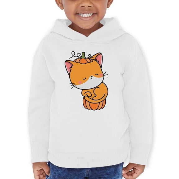 Cute Pumpkitty Pumpkin Costume Hoodie Toddler -Image by Shutterstock,  4 Toddler