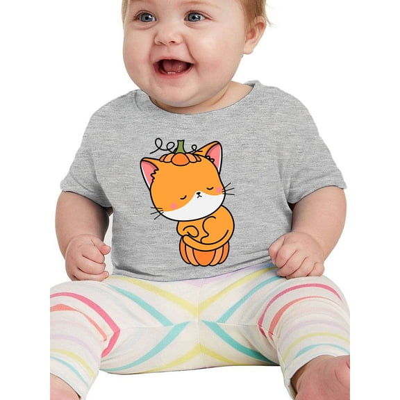 Cute Pumpkitty W Pumpkin Costume T-Shirt Infant -Image by Shutterstock,  6 Months