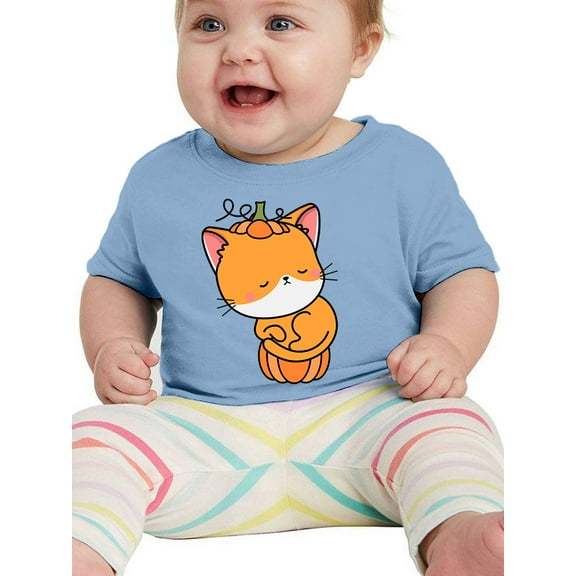 Cute Pumpkitty W Pumpkin Costume T-Shirt Infant -Image by Shutterstock,  6 Months