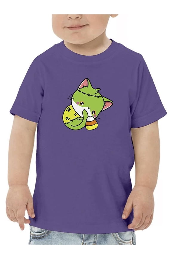 Cute Pumpkitty Zombie Costume T-Shirt Toddler -Image by Shutterstock, 2 Toddler