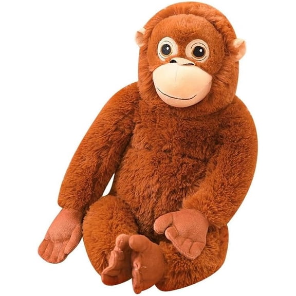 Cute Punch Monkey Plush Pillow and 55Pcs Punch Monkey Stickers, Soft Cuddle Companion for Home & Gift, 26 inches