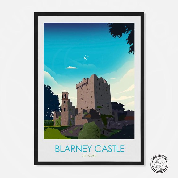 Blarney Castle Travel Northern Ireland Visit Irish Wall Art Prints, Travel Inspired Home And Office Decor