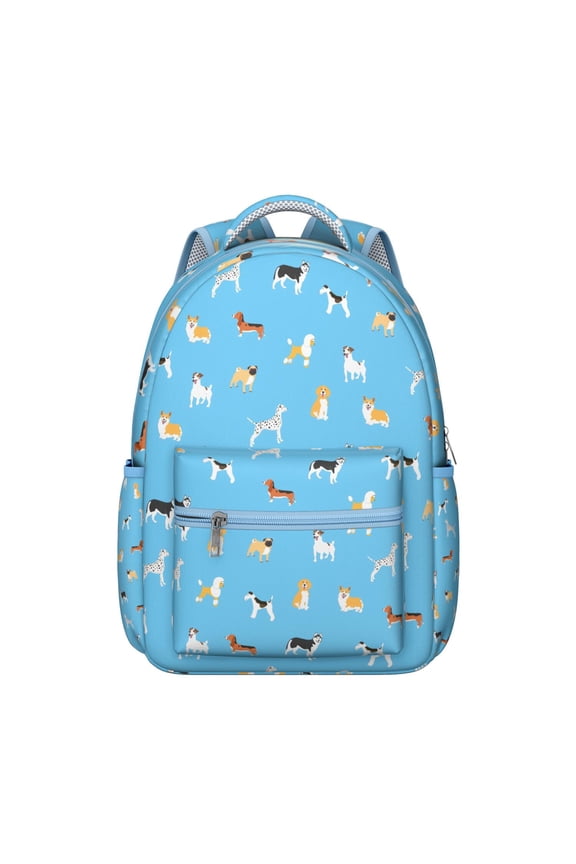 Cute Puppy Dog Backpack for School Travel - Lightweight Ergonomic Bookbag with USB Port (Hidden Pocket), Waterproof College Backpack for Pet Lovers