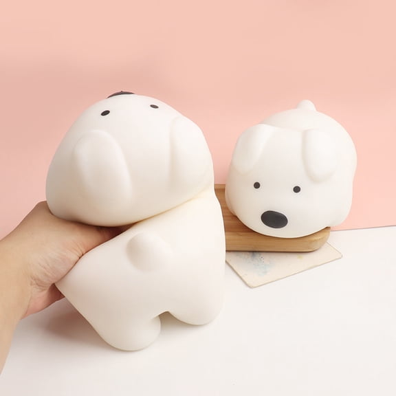 Cute Puppy Dog Stress Balls Squishy Toys, Slow Rising Dogs Squeeze Stress Balls, Sensory Fidget Calming Gift Desk Ornament for Adults