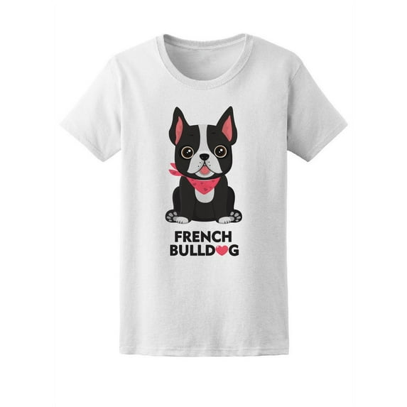 Cute Puppy, French Bulldog T-Shirt Women -Image by Shutterstock, Female Small