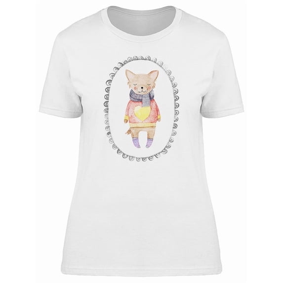 Cute Puppy Oval Frame Tee Women's -Image by Shutterstock