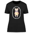 thumbnail image 1 of Cute Puppy Oval Frame Tee Women's - Women T-Shirt, Large, 1 of 2