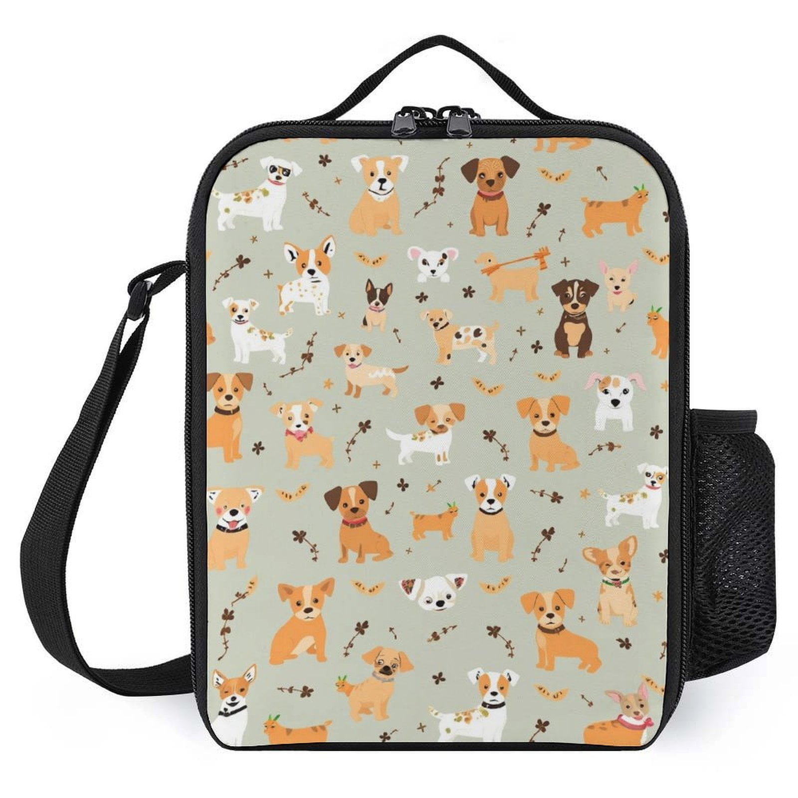 Cute Puppy Pattern Lunch Box for Women Portable Lunch Bag Reusable ...