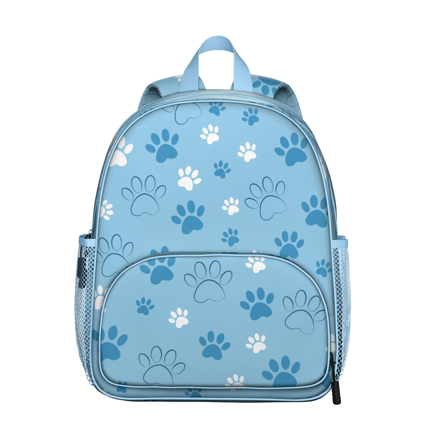 Cute Puppy Pattern Student Backpack – Adorable Dog Paw Print with Bone ...