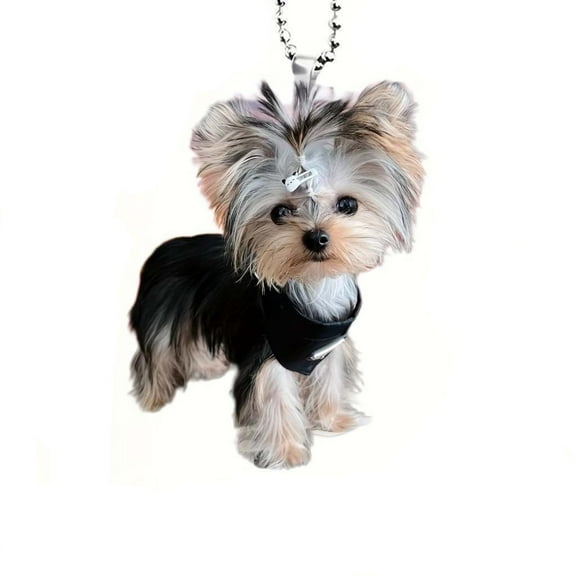 Cute Puppy Pendant for Car Decoration, Acrylic Keychain for Bags, Luggage & Office Decor - Fun and Colorful Accessory