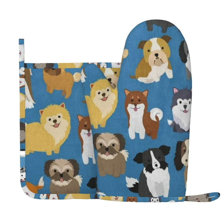 Pug Oven Mitts & Pot Holders (4 Piece Set) Pug Oven Mitts & Pot Holders (4 Piece Set)
