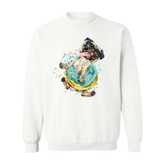 Cute Puppy Pug Hand-drawn. Sweatshirt Men -Image by Shutterstock, Male 5X-Large