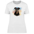 thumbnail image 1 of Cute Puppy Watercolor Art T-Shirt Women -Image by Shutterstock, Female Small, 1 of 2