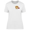 thumbnail image 1 of Cute Puppy With A Rose T-Shirt Women -Image by Shutterstock, Female x-Large, 1 of 2