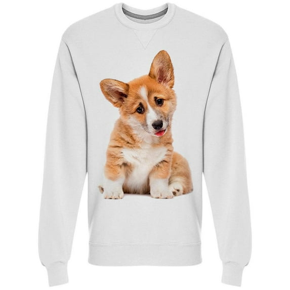 Cute Puppy With Inclined Head Sweatshirt Men -Image by Shutterstock Men Sweatshirt, Male XX-Large