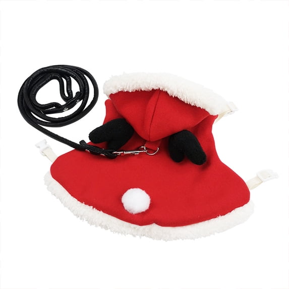 Cute Pure Cotton Rabbit Clothes Bunny Christmas Dress Costume with Harness Accessory M Code Christmas