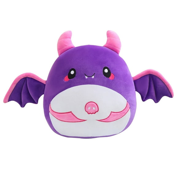 Cute Purple Bat Plush Pillow – 11.8" Kawaii Stuffed Animal Toy, Soft Gothic Halloween Bat Plushie Cushion, Adorable Winged Creature Plush for Kids, Girls, Home Decor & Gifts