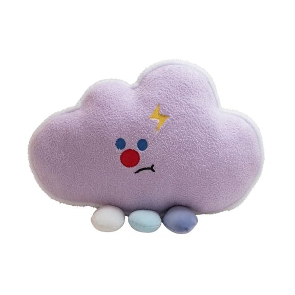 Cute Purple Cloud Plush Pillow Soft Stuffed Cloud Throw Pillow Adorable Cloud Shaped Plush Toys Decorative Plush Cushion for Couch Bedroom Playroom Home Nursery Room Gift for