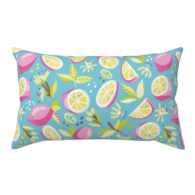 Cute Purple Lemon Leaves Pillow Cases, Soft Pillowcases with Wrinkle