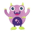 thumbnail image 1 of Cute Purple Monster Embroidered Iron On Patch, 1 of 1