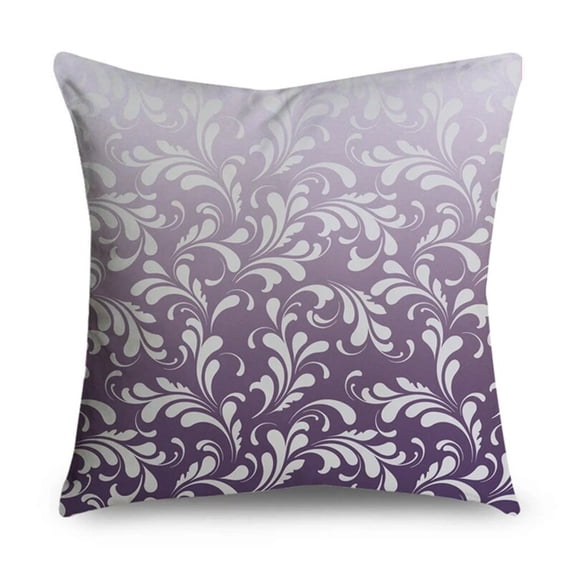 Cute Purple Pattern Pillowcase Modern Simple Pillow Home Decor Sofa Living Room Car Decoration
