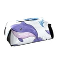 thumbnail image 1 of Cute Purple Whales Tissue Box Cover Leather Square Rectangle Tissue Box Holder for Bathroom Living Room Desk Office Decor, 1 of 7
