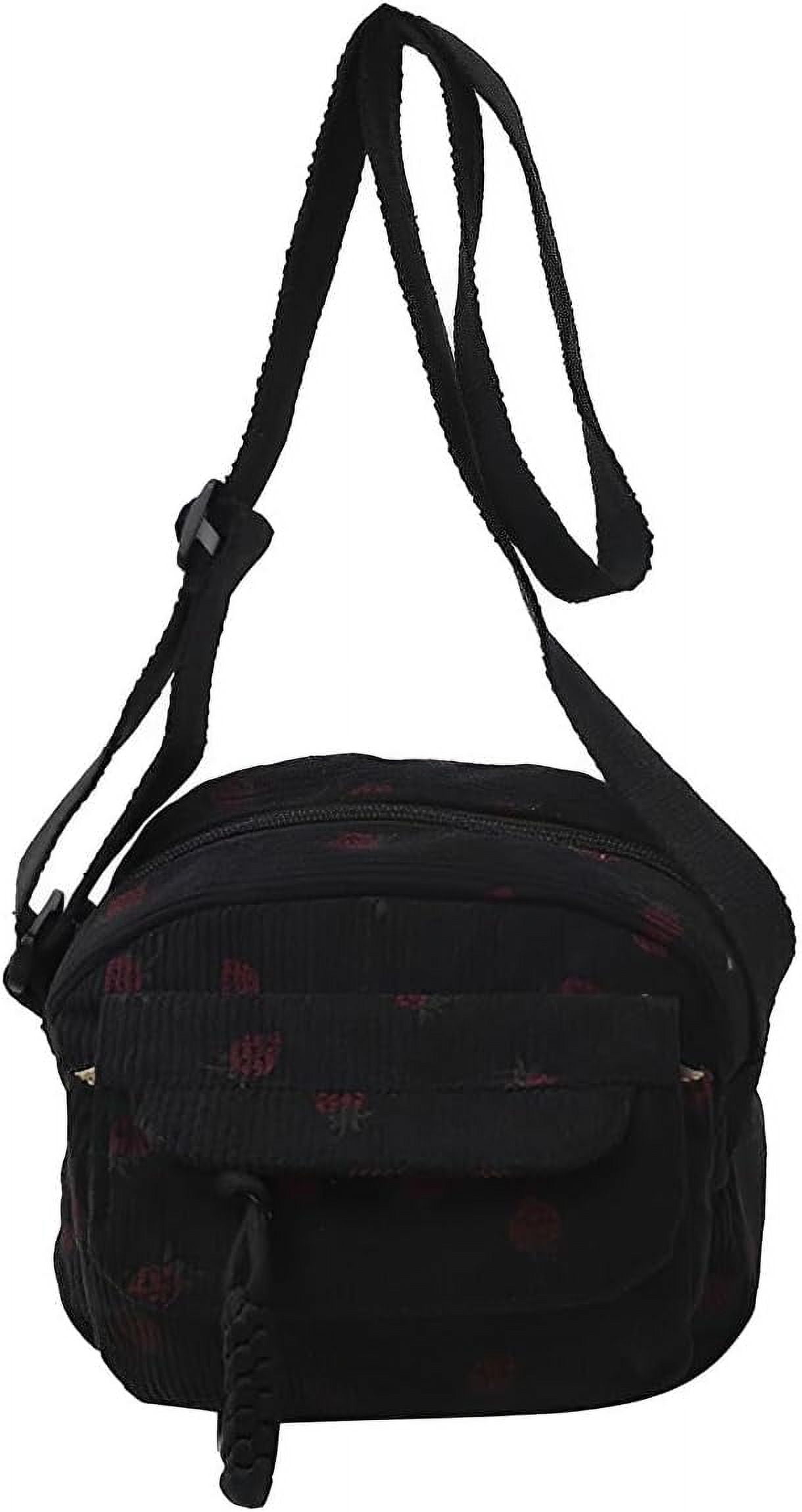 Adorable Strawberry Corduroy Crossbody Bag For Women - Cute Messenger Purse With Zipper, Perfect For Everyday Use