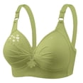 thumbnail image 1 of Cute Push Up Bralettes for Women Plus Size Full Coverage Wireless Bras Underwear Soft Ruched Support T-Shirt Bra, 46/105BC Green, 1 of 4
