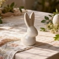 thumbnail image 1 of Cute Q-Style Ceramic Easter Bunny – Large White Tabletop Decoration for Coffee Table & Desk (Ceramics), 1 of 5