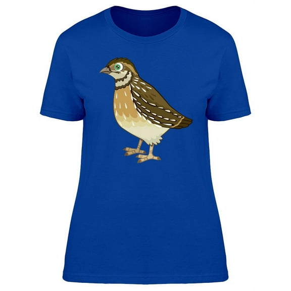 Cute Quail Bird Cartoon T-Shirt Women -Image by Shutterstock, Female x-Large