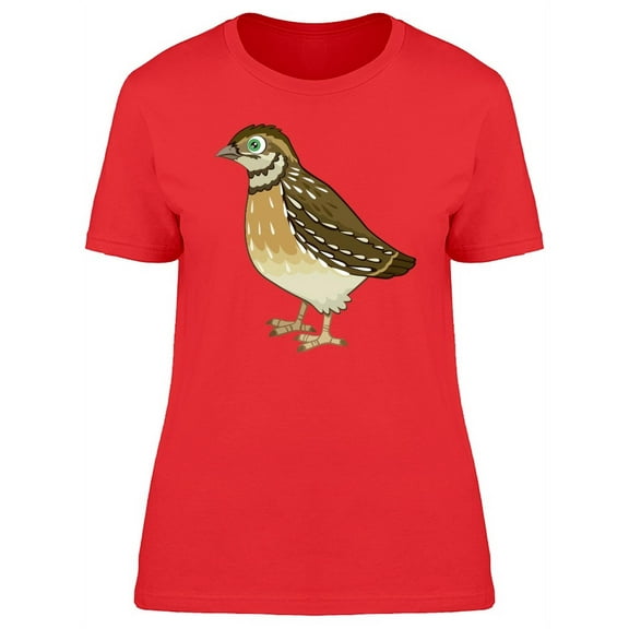Cute Quail Bird Cartoon T-Shirt Women -Image by Shutterstock, Female x-Large