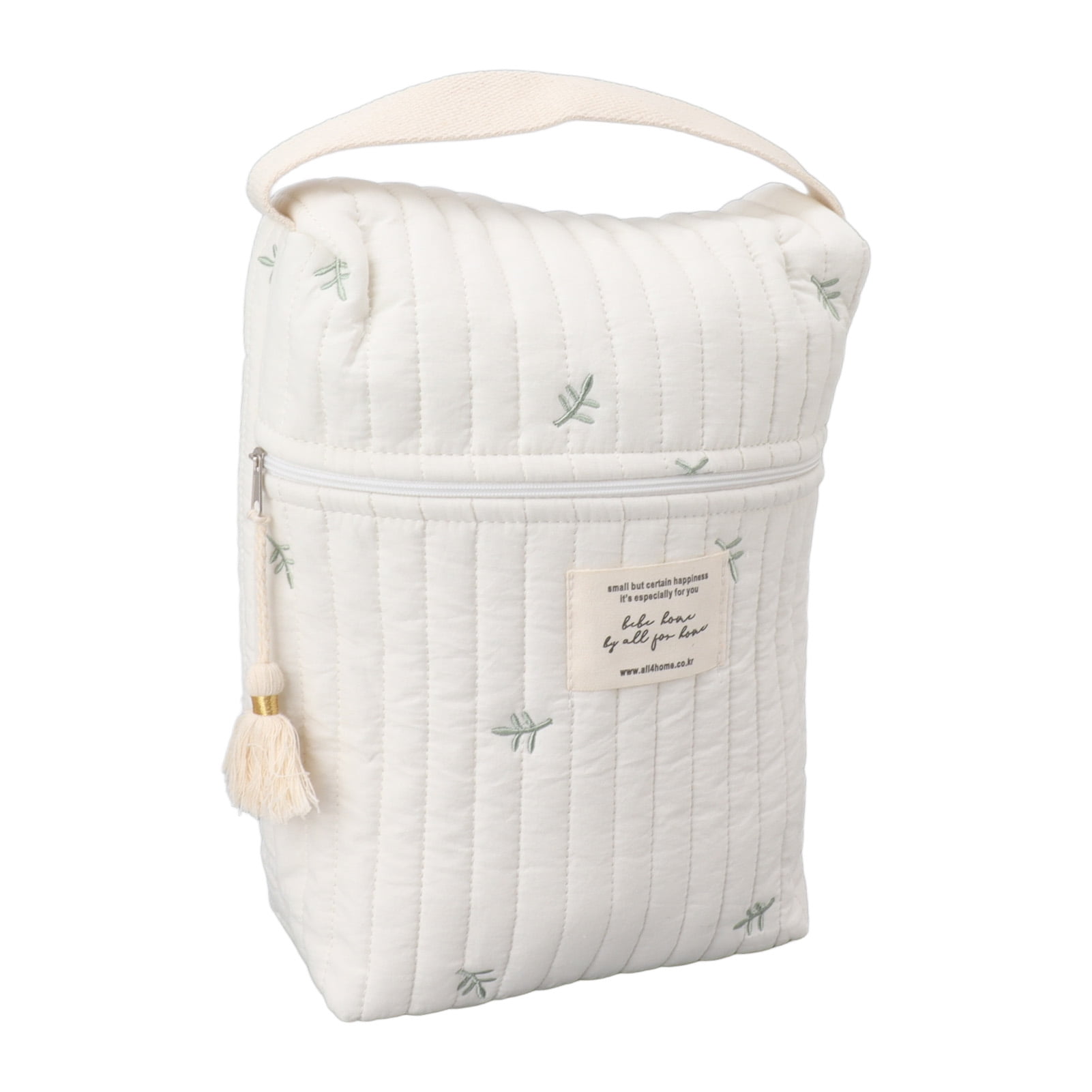 Cute Quilting Embroidered Pattern Diapers Bag Changing Station, Cotton