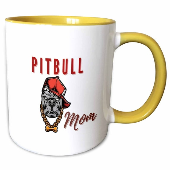 3dRose Funny Teddy Roosevelt 'Bull Moose' Novelty Coffee Mug – 15oz Two-Tone Yellow