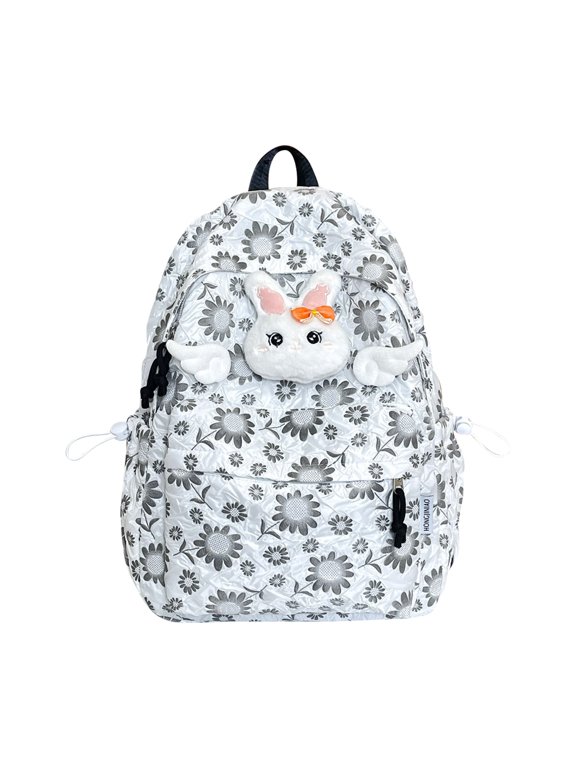Cute Rabbit Backpack - 1Pc Large Capacity School Bag with Bunny Design Modern Student Travel Bookpack A