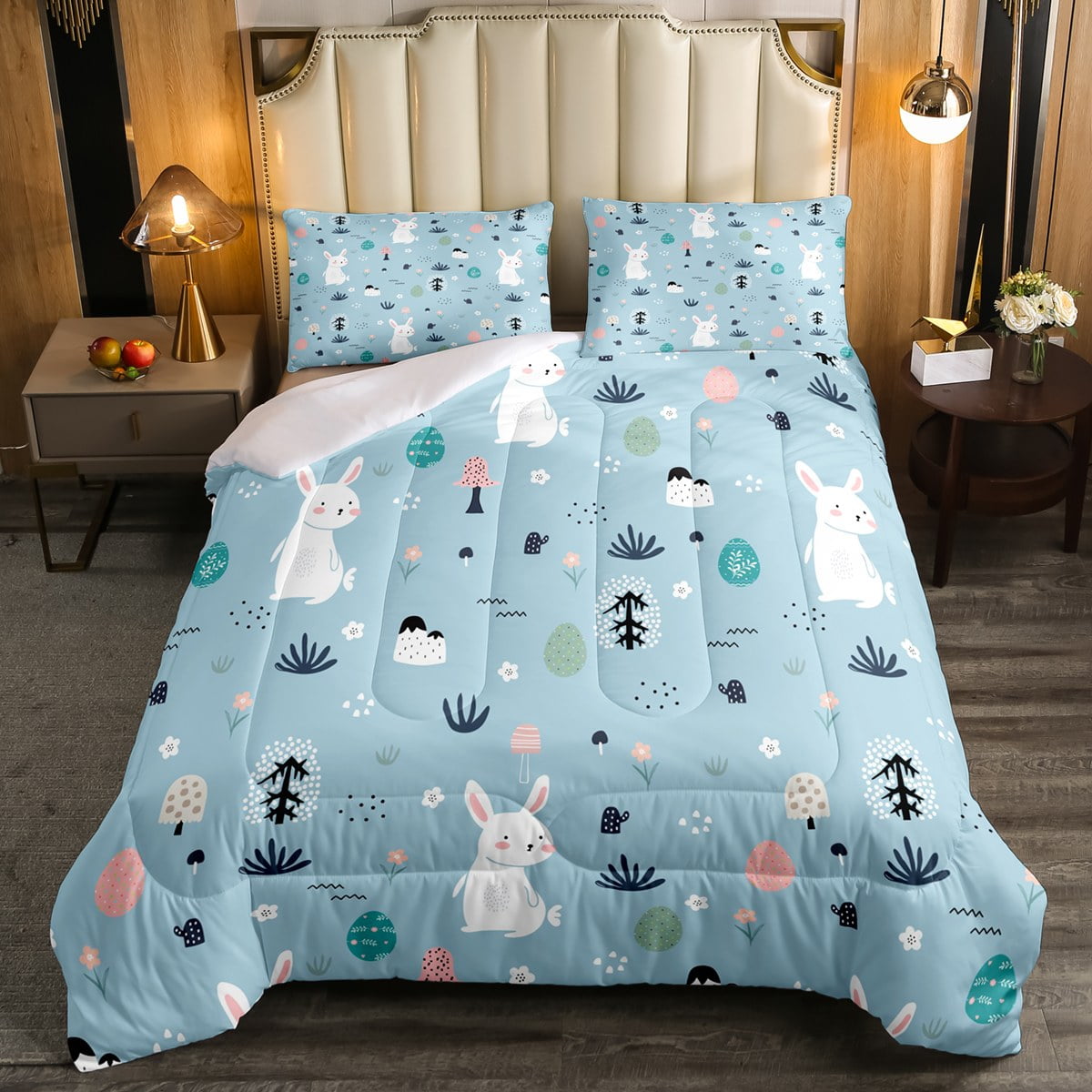 Cute Rabbit Bedding for Baby Cartoon Animal Comforter Set Twin, Easter ...