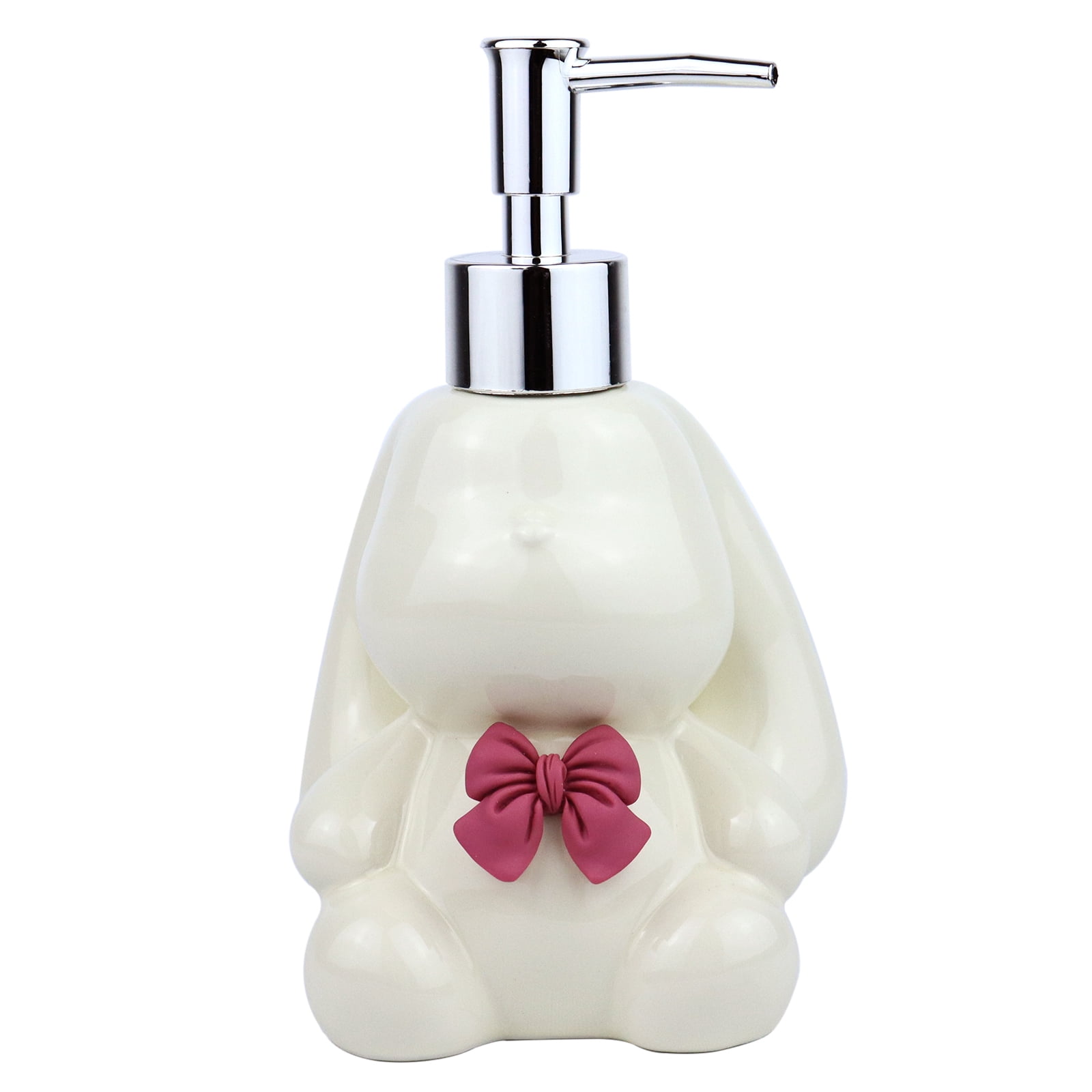 Soaping Rabbit Cute Rabbit Ceramics Countertop Soap Dispenser, 11oz/320ml Elegant Long ...