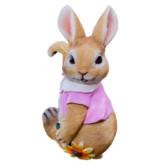 Cute Rabbit Creative Sculpture Garden Supplies Resin Figurine Decoration