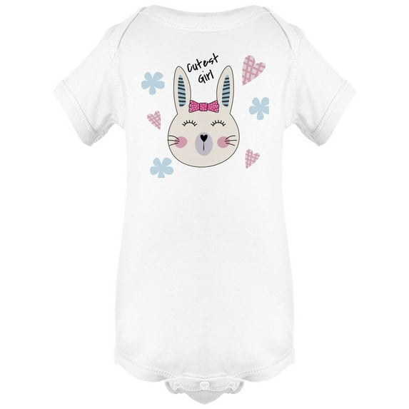 Cute Rabbit Cutest Girl Quote Bodysuit Infant -Image by Shutterstock, 6 Months