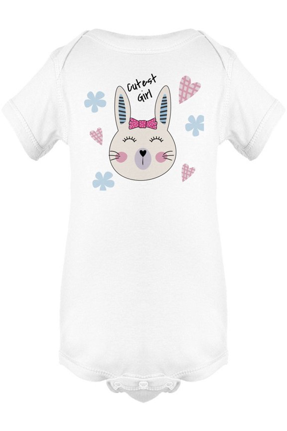 Cute Rabbit Cutest Girl Quote Bodysuit Infant -Image by Shutterstock,  Newborn