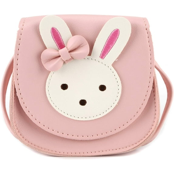 Cute Rabbit Ear Bow Crossbody Purse,PU Shoulder Handbag for Kids Girls Toddlers
