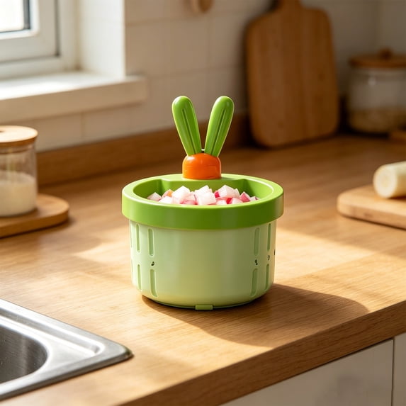 Cute Rabbit Ear Sink Strainer Basket, Multi-Functional Food-Grade Kitchen Drain Filter for Leftovers & Produce