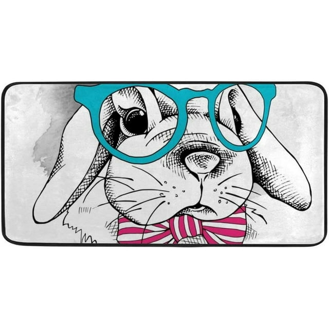 Cute Rabbit Easter Animal Indoor Doormat NonSlip Front Door Mats