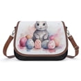 thumbnail image 1 of Cute Rabbit Egg Vintage Crossbody Bag for Women Medium Leather Hobo Bags Shoulder Bag Classic City Leather Satchels, 1 of 8
