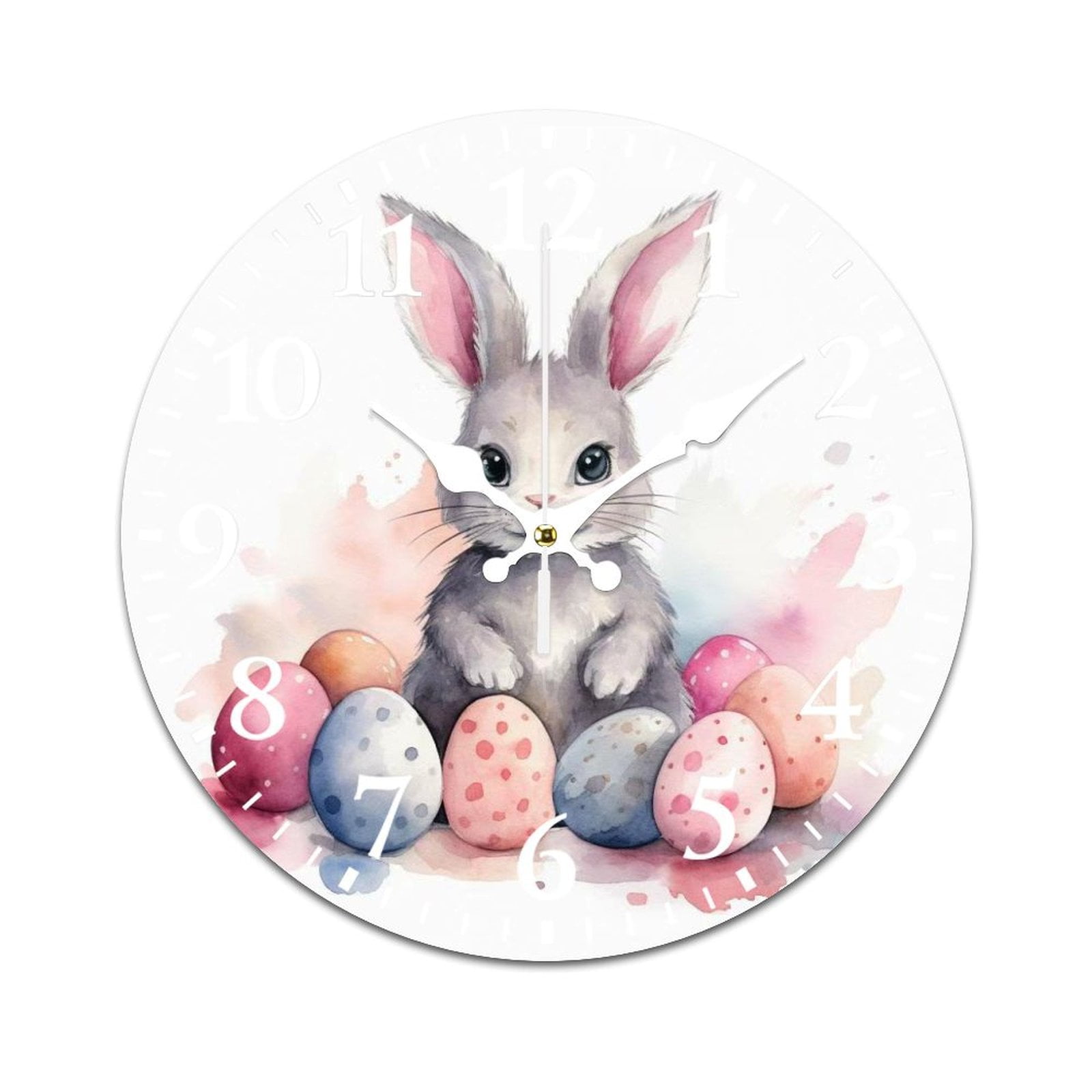 Cute Rabbit Egg Wall Clock Modern Design Clocks Wall Hanging Home ...