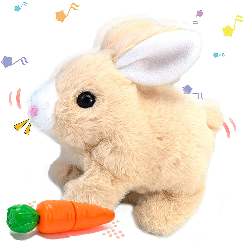 Cute Rabbit Electronic Plush Bunny Toy Walk Shaking Ear - Walmart.com