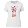thumbnail image 1 of Cute Rabbit Feather Headband T-Shirt Women -Image by Shutterstock, Female x-Large, 1 of 4